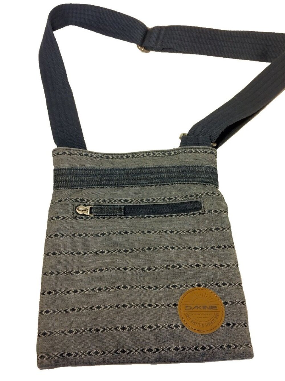 Dakine Crossbody Purse Southwest Blue Chambray Shoulder Bag 8x9.5" - Picture 2 of 15